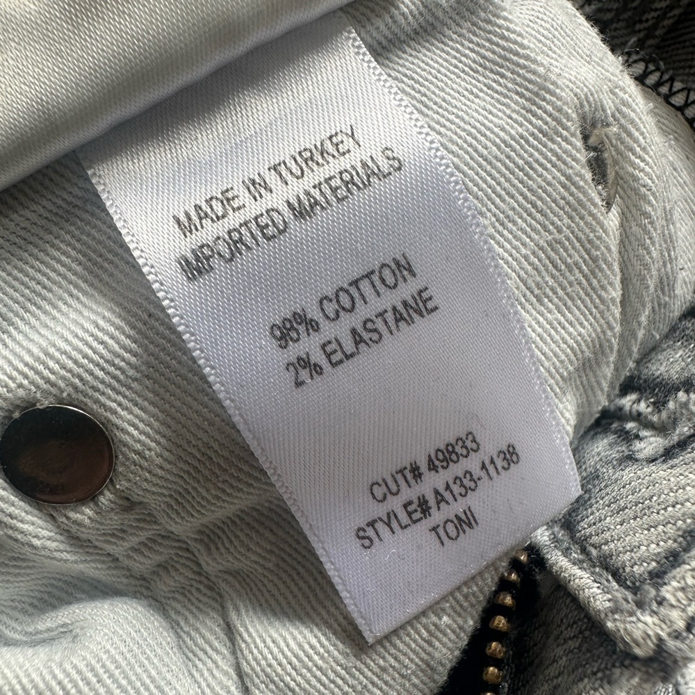 AGOLDE  TONI Mid Rise Straight Slim Ankle Jeans Gray size 26 - Picture 13 of 16